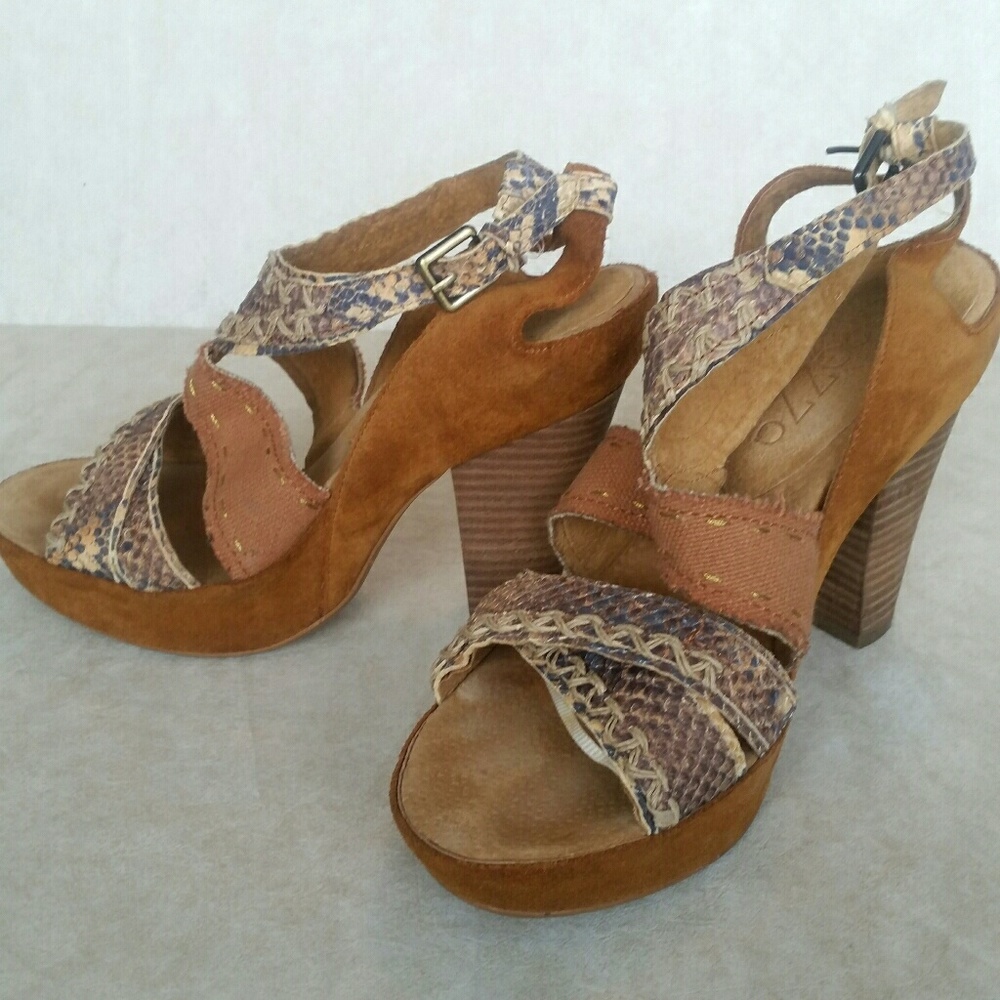 Apepazza Sandals Platform Heels Women's Size 8